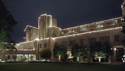 Nighttime photographs of Arizona Biltmore Hotel in Phoenix.