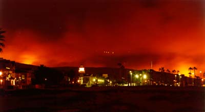 Photographs of the 1993 Laguna Beach Wildfire.