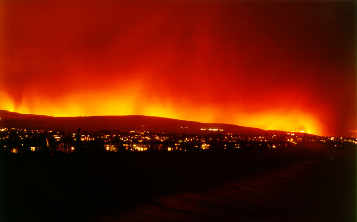 Photographs of the 1993 Laguna Beach Wildfire.