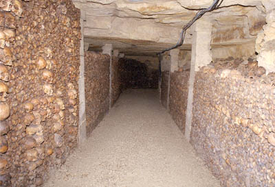 Photographs of the Catacombs, Paris.