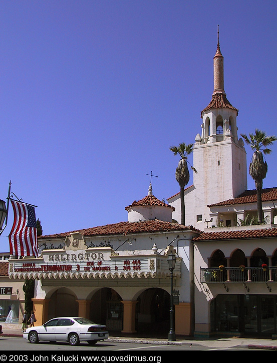 Exterior photographs of the Arlington Theater, Santa Barbara, California