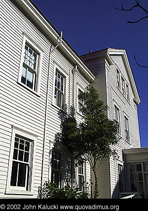 Photographs of some of the historic architecture at the Presidio, San Francisco, California.