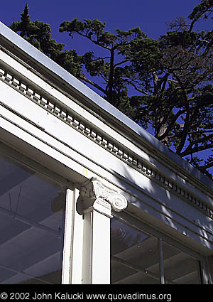 Photographs of some of the historic architecture at the Presidio, San Francisco, California.