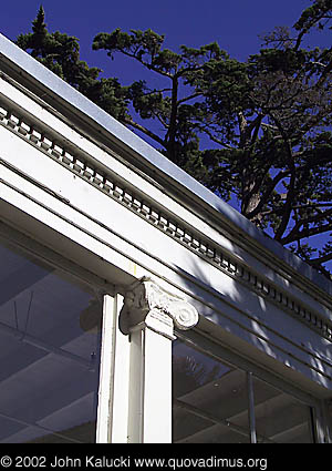 Photographs of some of the historic architecture at the Presidio, San Francisco, California.