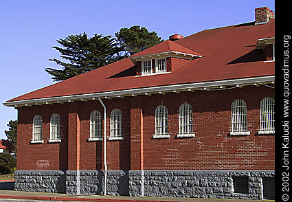 Photographs of some of the historic architecture at the Presidio, San Francisco, California.