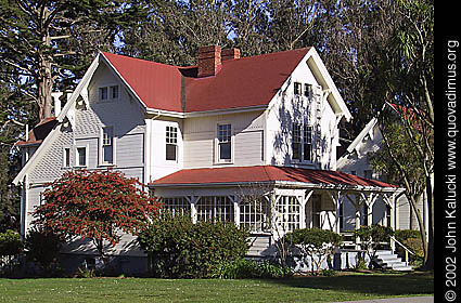 Photographs of some of the historic architecture at the Presidio, San Francisco, California.