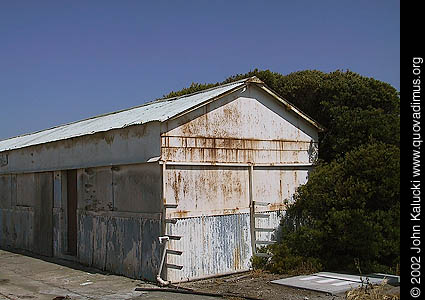 Photographs of some of the military architecture at the Treasure Island Naval Base, San Francisco, California.