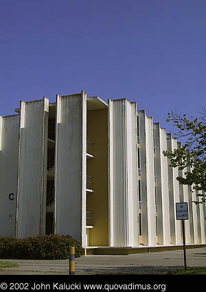 Photographs of some of the military architecture at the Treasure Island Naval Base, San Francisco, California.