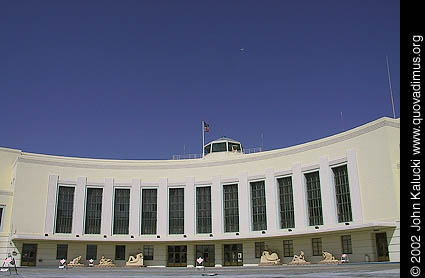 Photographs of some of the military architecture at the Treasure Island Naval Base, San Francisco, California.