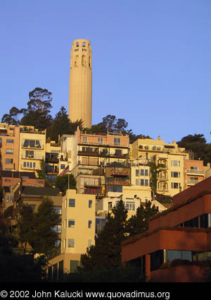 Photographs of Coit Tower, San Francisco.