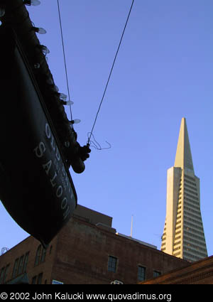 Photographs of San Francisco's Transamerica Building.