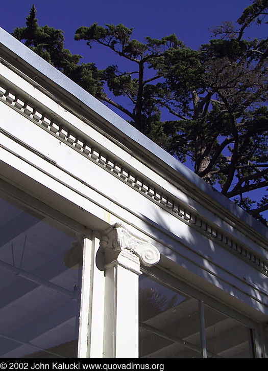 Photographs of some of the historic architecture at the Presidio, San Francisco, California.