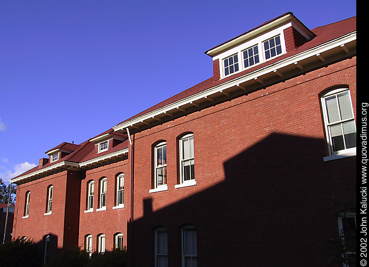 Photographs of some of the historic architecture at the Presidio, San Francisco, California.