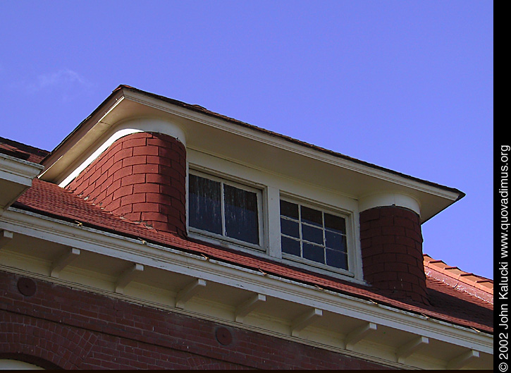 Photographs of some of the historic architecture at the Presidio, San Francisco, California.