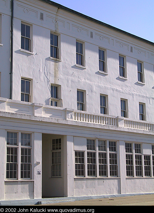 Photographs of some of the historic architecture at the Presidio, San Francisco, California.