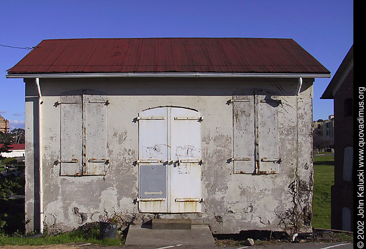 Photographs of some of the historic architecture at the Presidio, San Francisco, California.