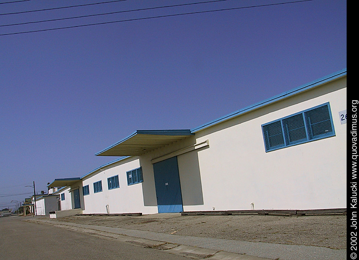 Photographs of some of the military architecture at the Treasure Island Naval Base, San Francisco, California.