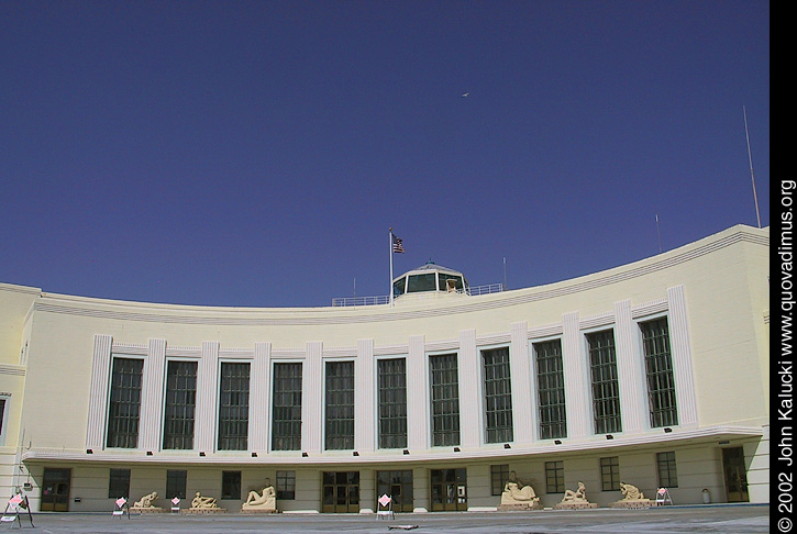 Photographs of some of the military architecture at the Treasure Island Naval Base, San Francisco, California.