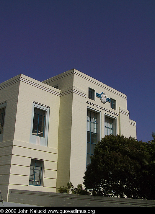 Photographs of some of the military architecture at the Treasure Island Naval Base, San Francisco, California.