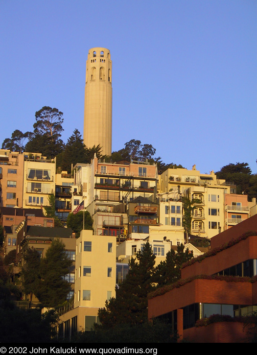Photographs of Coit Tower, San Francisco.