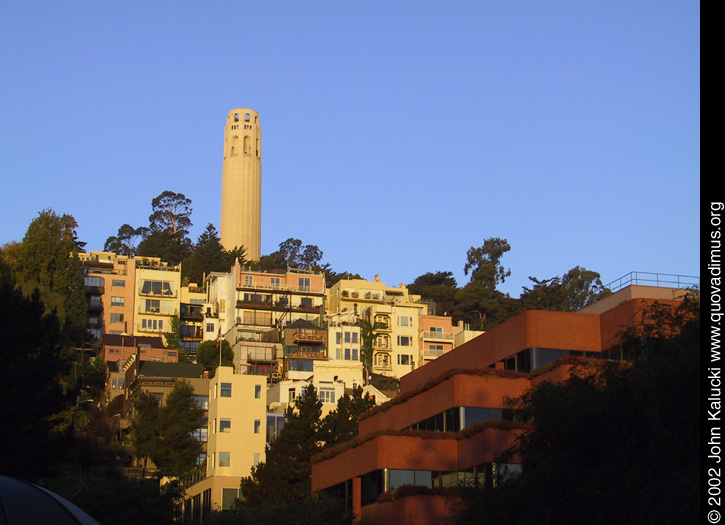 Photographs of Coit Tower, San Francisco.
