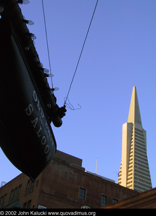 Photographs of San Francisco's Transamerica Building.