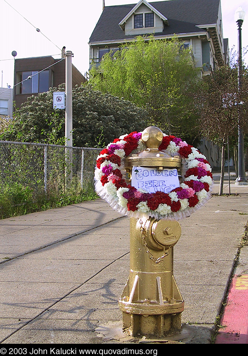 Photographs of Noe Valley Fire Hydrant that saved the Mission.