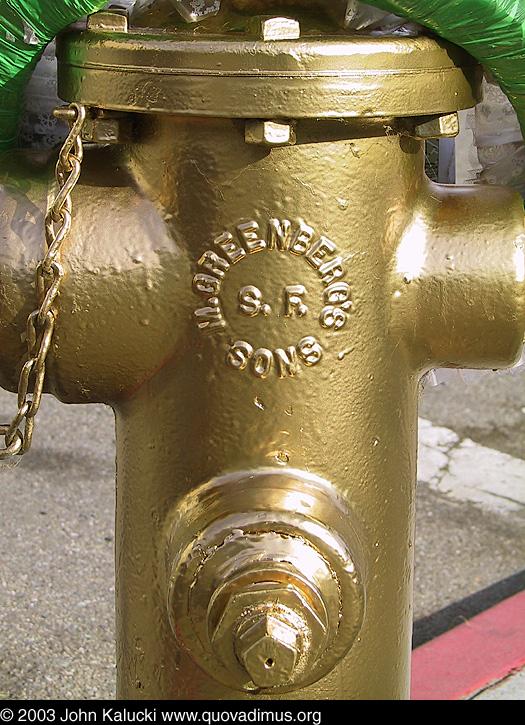 Photographs of Noe Valley Fire Hydrant that saved the Mission.