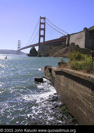 The Horseshoe Cove waterfront at Fort Baker.