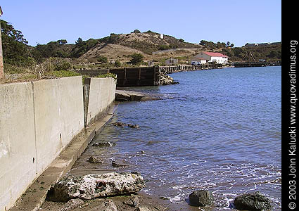 The Horseshoe Cove waterfront at Fort Baker.