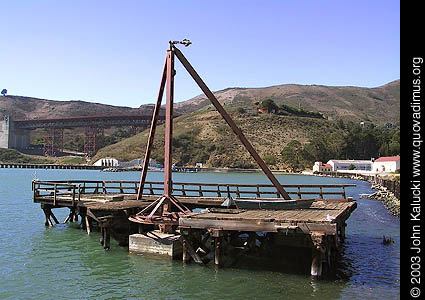 The Horseshoe Cove waterfront at Fort Baker.