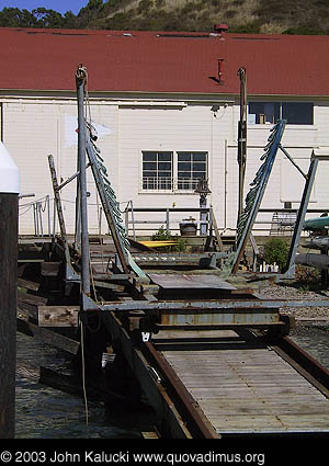 The Horseshoe Cove waterfront at Fort Baker.