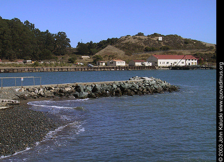 The Horseshoe Cove waterfront at Fort Baker.