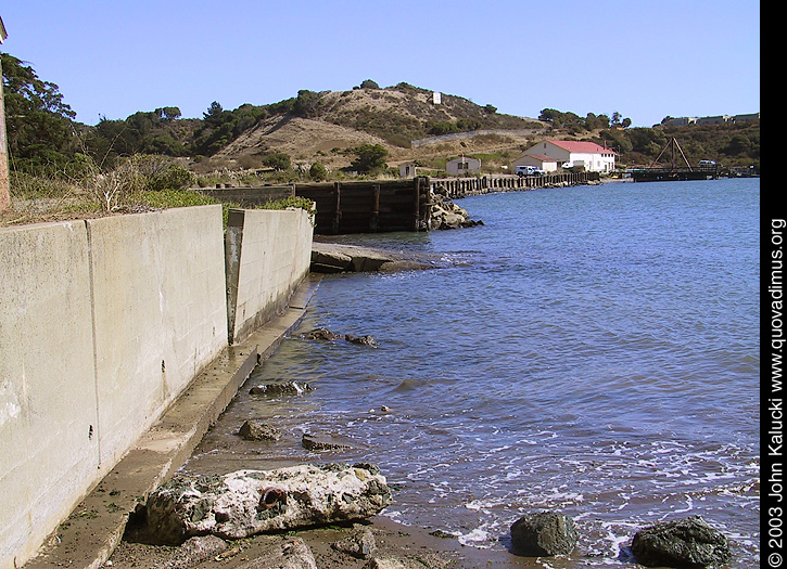 The Horseshoe Cove waterfront at Fort Baker.