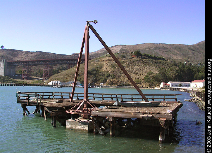 The Horseshoe Cove waterfront at Fort Baker.