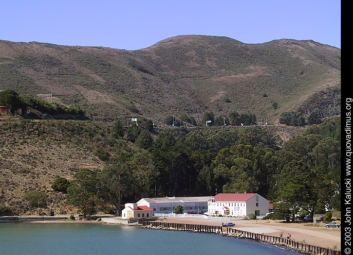 The Horseshoe Cove waterfront at Fort Baker.