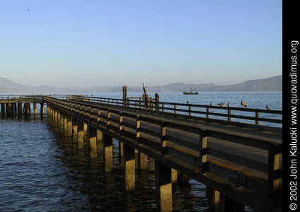 Photographs of the docks and warehouses at Fort Mason, San Francisco.