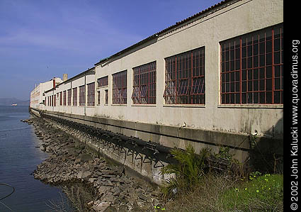 Photographs of the docks and warehouses at Fort Mason, San Francisco.