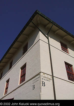 Photographs of the docks and warehouses at Fort Mason, San Francisco.