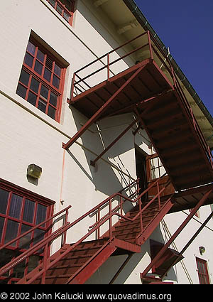 Photographs of the docks and warehouses at Fort Mason, San Francisco.