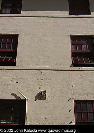 Photographs of the docks and warehouses at Fort Mason, San Francisco.