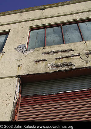 Photographs of the docks and warehouses at Fort Mason, San Francisco.