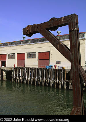 Photographs of the docks and warehouses at Fort Mason, San Francisco.