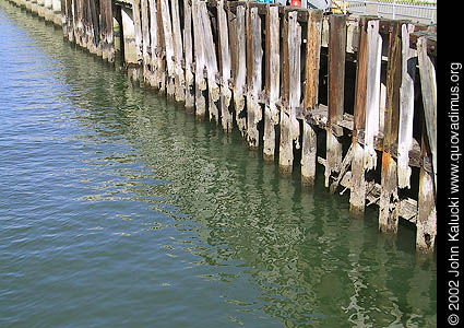 Photographs of the docks and warehouses at Fort Mason, San Francisco.