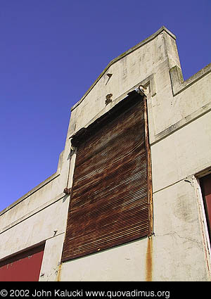 Photographs of the docks and warehouses at Fort Mason, San Francisco.