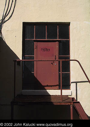 Photographs of the docks and warehouses at Fort Mason, San Francisco.