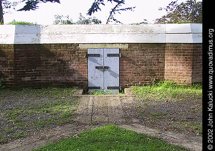 Photographs of the gun batteries in Fort Mason, San Francisco.