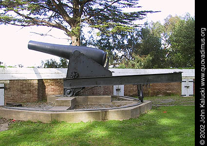 Photographs of the gun batteries in Fort Mason, San Francisco.