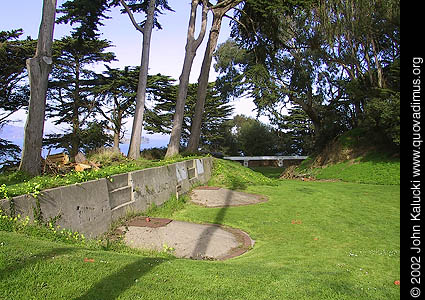 Photographs of the gun batteries in Fort Mason, San Francisco.