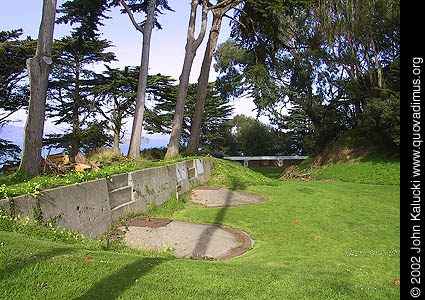 Photographs of the gun batteries in Fort Mason, San Francisco.